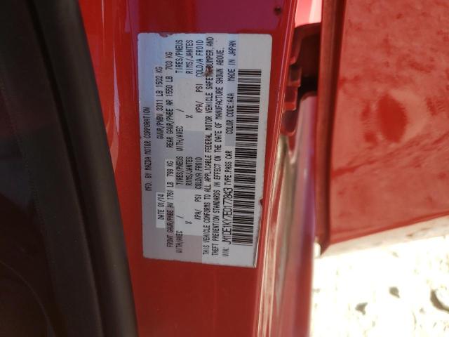 JM1DE1KY7E0177843 - 2014 MAZDA MAZDA2 SPO RED photo 10