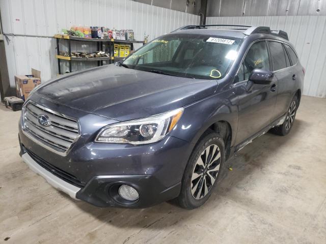 4S4BSENC8F3230990 - 2015 SUBARU OUTBACK 3. GRAY photo 2