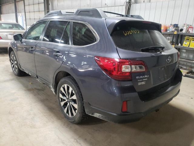 4S4BSENC8F3230990 - 2015 SUBARU OUTBACK 3. GRAY photo 3