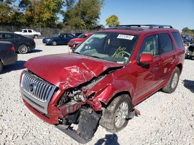 4M2CN9HG8AKJ07592 - 2010 MERCURY MARINER PR RED photo 2