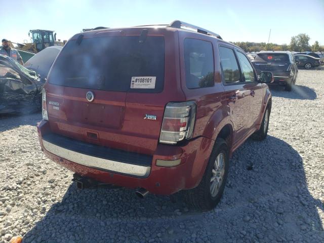 4M2CN9HG8AKJ07592 - 2010 MERCURY MARINER PR RED photo 4