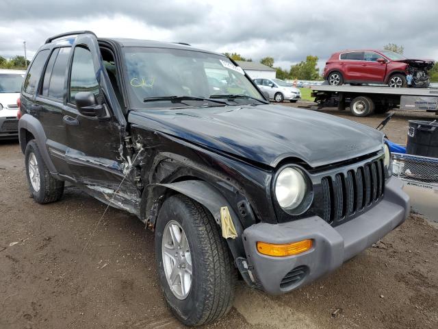 1J4GL48K34W111769 - 2004 JEEP LIBERTY SP BLACK photo 1