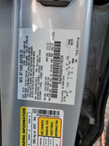 3FA6P0UU6FR178254 - 2015 FORD FUSION S H SILVER photo 10