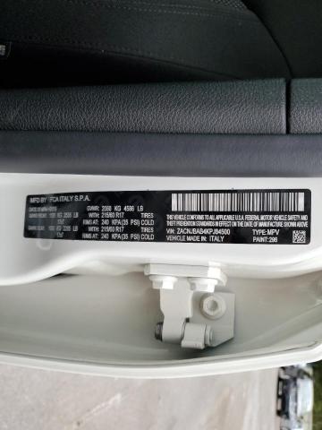 ZACNJBAB4KPJ84500 - 2019 JEEP RENEGADE S WHITE photo 10