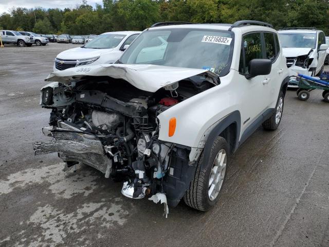 ZACNJBAB4KPJ84500 - 2019 JEEP RENEGADE S WHITE photo 2