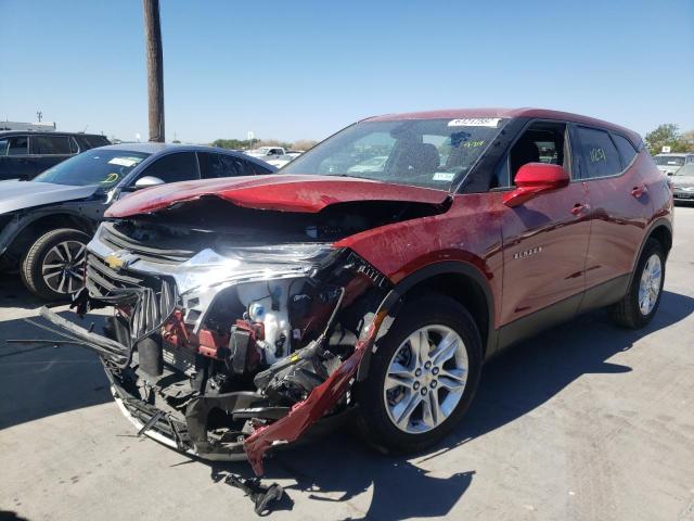 3GNKBCR46MS587689 - 2021 CHEVROLET BLAZER 2LT RED photo 2