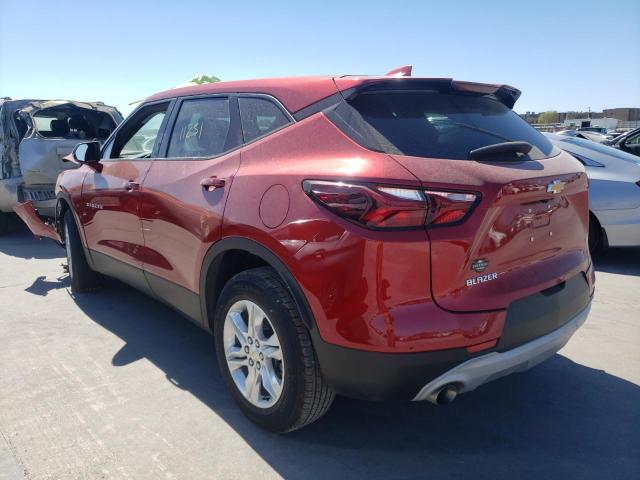 3GNKBCR46MS587689 - 2021 CHEVROLET BLAZER 2LT RED photo 3