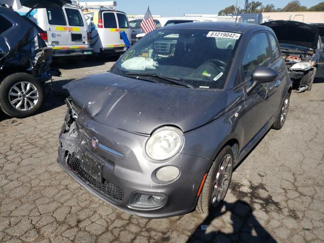 3C3CFFBR6CT148904 - 2012 FIAT 500 GRAY photo 2