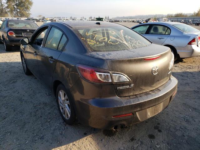 JM1BL1W80C1658810 - 2012 MAZDA 3 I GRAY photo 3