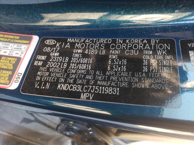 KNDCB3LC7J5119831 - 2018 KIA NIRO FE BLUE photo 10