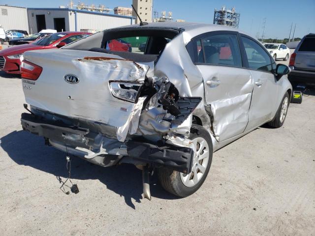 KNADM4A37C6052231 - 2012 KIA RIO LX SILVER photo 4