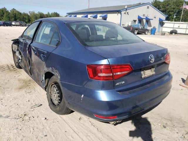 3VW1K7AJ2FM304061 - 2015 VOLKSWAGEN JETTA BASE 蓝色 照片 3