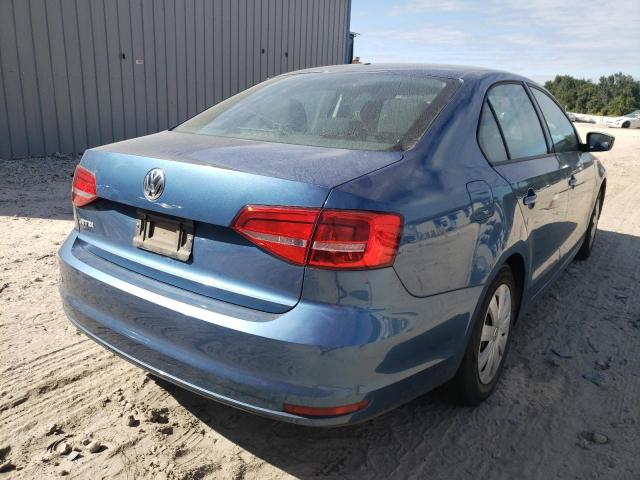 3VW1K7AJ2FM304061 - 2015 VOLKSWAGEN JETTA BASE 蓝色 照片 4