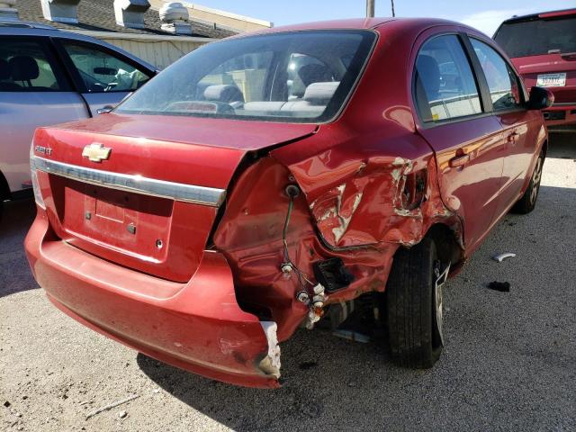 KL1TD56E89B332147 - 2009 CHEVROLET AVEO LS 红色 照片 4