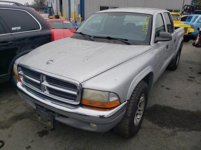 1B7HL48N12S587169 - 2002 DODGE DAKOTA QUA SILVER photo 2