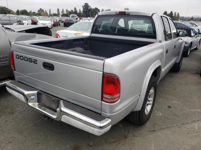 1B7HL48N12S587169 - 2002 DODGE DAKOTA QUA SILVER photo 4