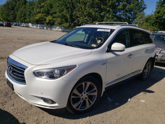 5N1CL0MM8EC512463 - 2014 INFINITI QX60 HYBRI WHITE photo 2