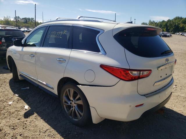 5N1CL0MM8EC512463 - 2014 INFINITI QX60 HYBRI WHITE photo 3