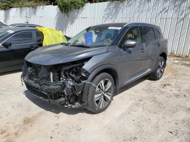 5N1AT3CA5MC722355 - 2021 NISSAN ROGUE SL GRAY photo 2