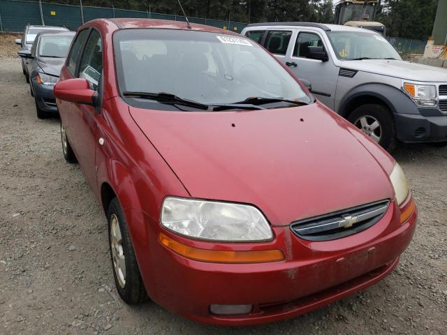 KL1TD66687B695186 - 2007 CHEVROLET AVEO BASE BURGUNDY photo 1