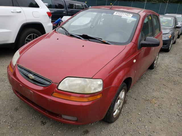 KL1TD66687B695186 - 2007 CHEVROLET AVEO BASE BURGUNDY photo 2