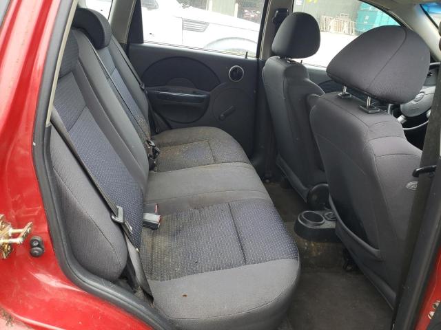 KL1TD66687B695186 - 2007 CHEVROLET AVEO BASE BURGUNDY photo 6