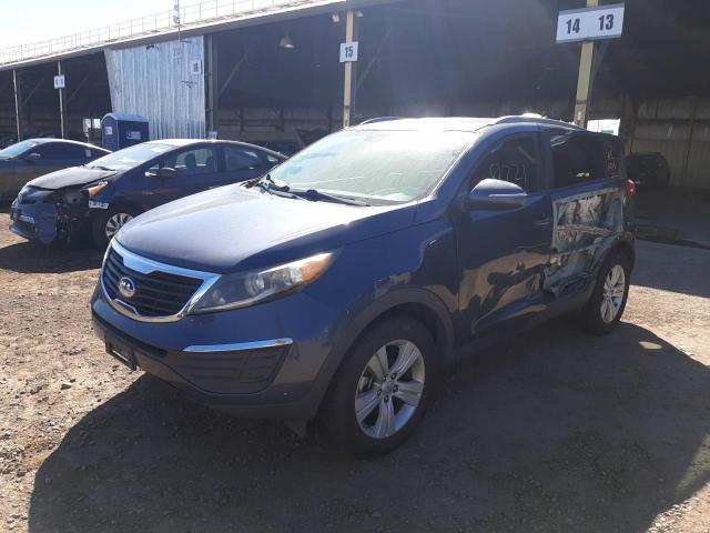 KNDPB3A29D7390927 - 2013 KIA SPORTAGE B BLUE photo 2