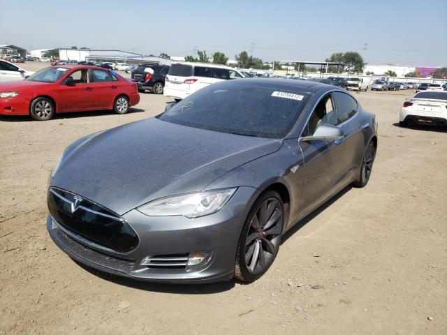5YJSA1DP2DFP11709 - 2013 TESLA MODEL S Մոխրագույն լուսանկար 2