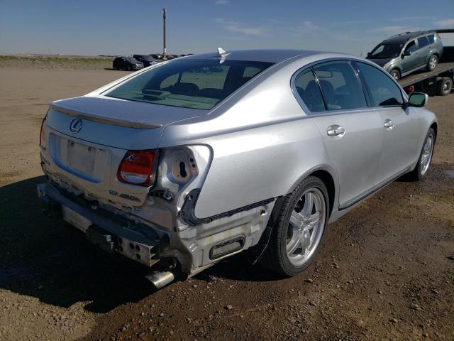 JTHBC96S175009962 - 2007 LEXUS GS 450H SILVER photo 4