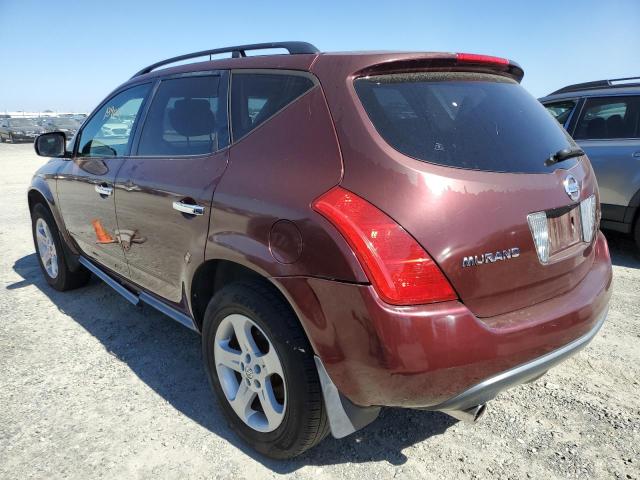 JN8AZ08T85W321186 - 2005 NISSAN MURANO BURGUNDY photo 3