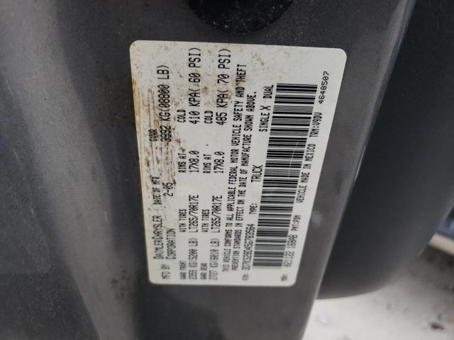 3D7KS28D45G783564 - 2005 DODGE RAM 2500 S GRAY photo 10