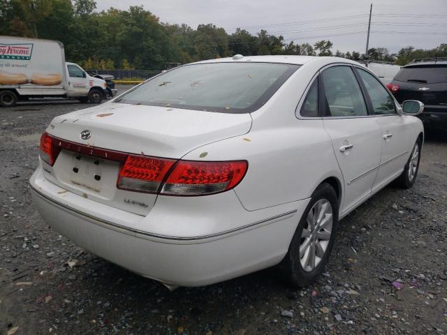 KMHFC46F59A433384 - 2009 HYUNDAI AZERA SE WHITE photo 4