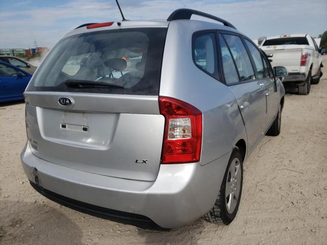 KNAHG8A81A7293592 - 2010 KIA RONDO LX SILVER photo 4