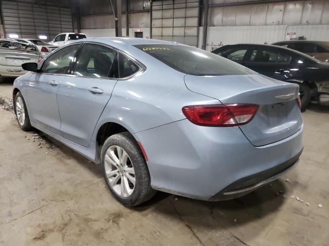 1C3CCCAB6FN622561 - 2015 CHRYSLER 200 LIMITE BLUE photo 3