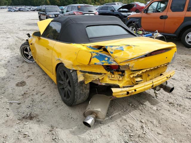 JHMAP11451T008620 - 2001 HONDA S2000 YELLOW photo 3