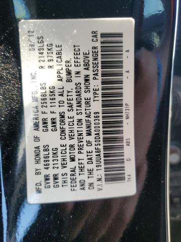 19UUA8F50DA000369 - 2013 ACURA TL TECH BLACK photo 10