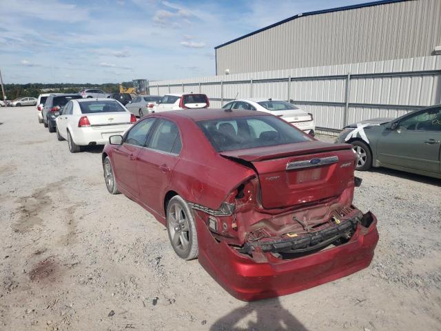 3FAHP0KC7AR279301 - 2010 FORD FUSION SPO RED photo 3