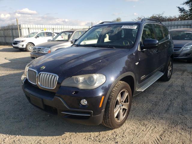 5UXFE83559L169572 - 2009 BMW X5 XDRIVE4 BLUE photo 2