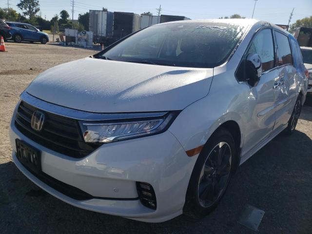 5FNRL6H97NB059785 - 2022 HONDA ODYSSEY EL WHITE photo 2