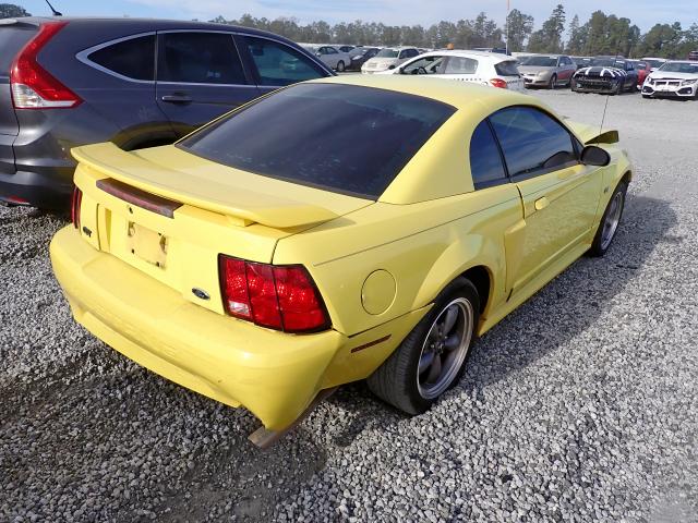 1FAFP42X33F332173 - 2003 FORD MUSTANG GT YELLOW photo 4