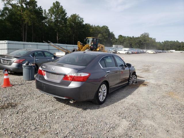 1HGCR2F80EA209530 - 2014 HONDA ACCORD EXL GRAY photo 4