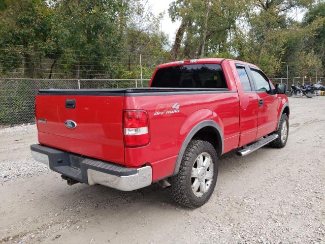 1FTPX14506NA44940 - 2006 FORD F150 RED photo 4