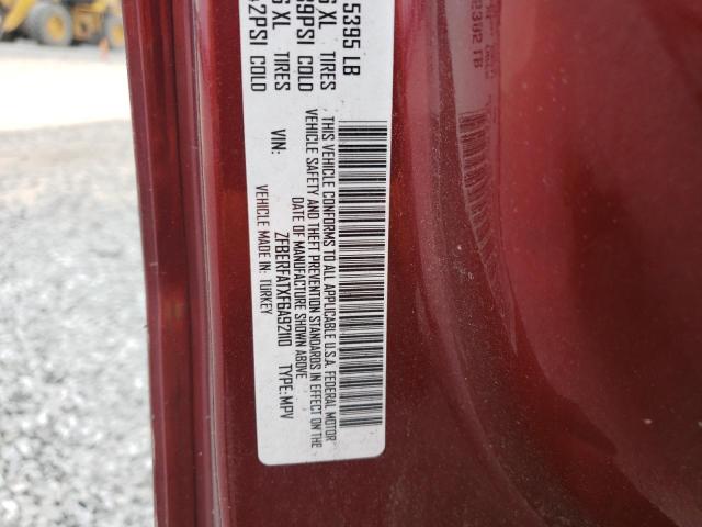 ZFBERFATXF6A92110 - 2015 RAM PROMASTER 勃艮第红 照片 10