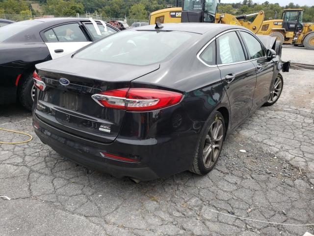 3FA6P0CD4KR140582 - 2019 FORD FUSION SEL BLACK photo 4