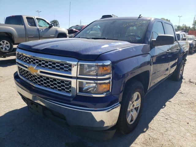 3GCPCREH4EG295633 - 2014 CHEVROLET 1500 SILVE BLUE photo 2