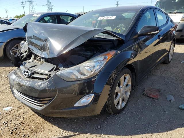 5NPDH4AE7DH210292 - 2013 HYUNDAI ELANTRA BLACK photo 2