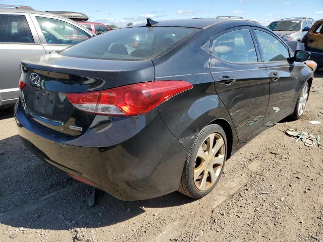 5NPDH4AE7DH210292 - 2013 HYUNDAI ELANTRA BLACK photo 4