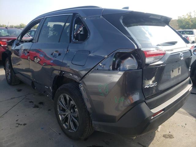 4T3B6RFV6NU081233 - 2022 TOYOTA RAV4 XLE P GRAY photo 3