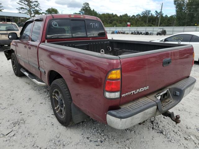 5TBRN34101S157791 - 2001 TOYOTA TUNDRA ACC RED photo 3