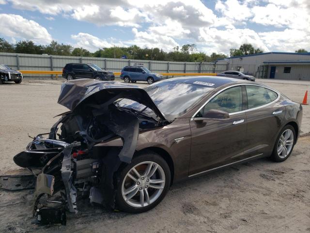 5YJSA1H10EFP56574 - 2014 TESLA MODEL S Շագանակագույն լուսանկար 2
